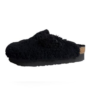 Birkenstock Papillio Boston Big Buckle Platform Shearling Clogs Womens 39 US 8